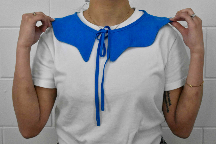 Mini wave collar - electric blue