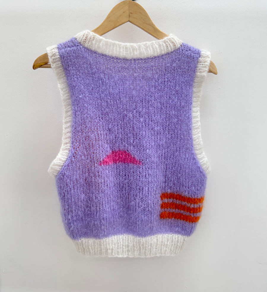 Lilac patterned vest