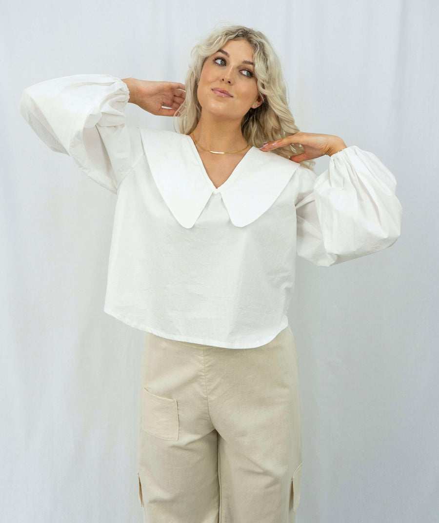 Charlotte blouse with sleeves
