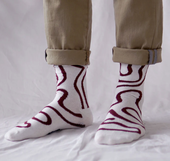 Line socks - Brown lines