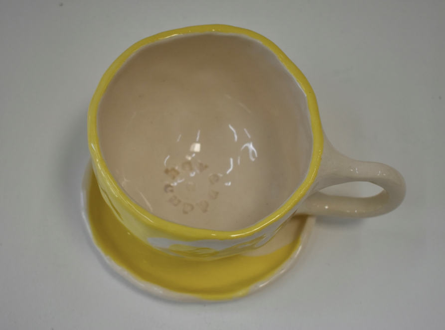 Yellow peace mug