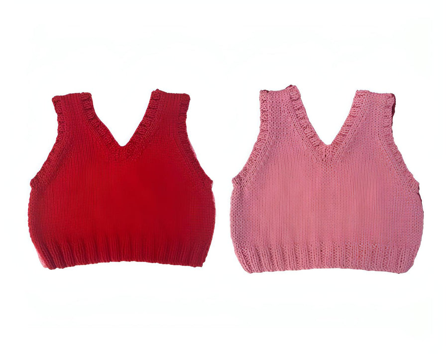 Reversible knitted vests - 5 colours