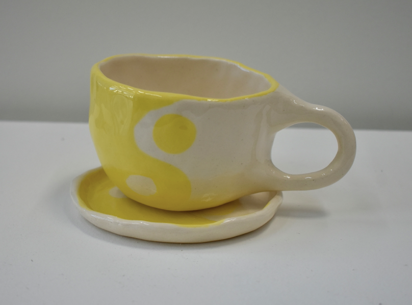 Yellow peace mug